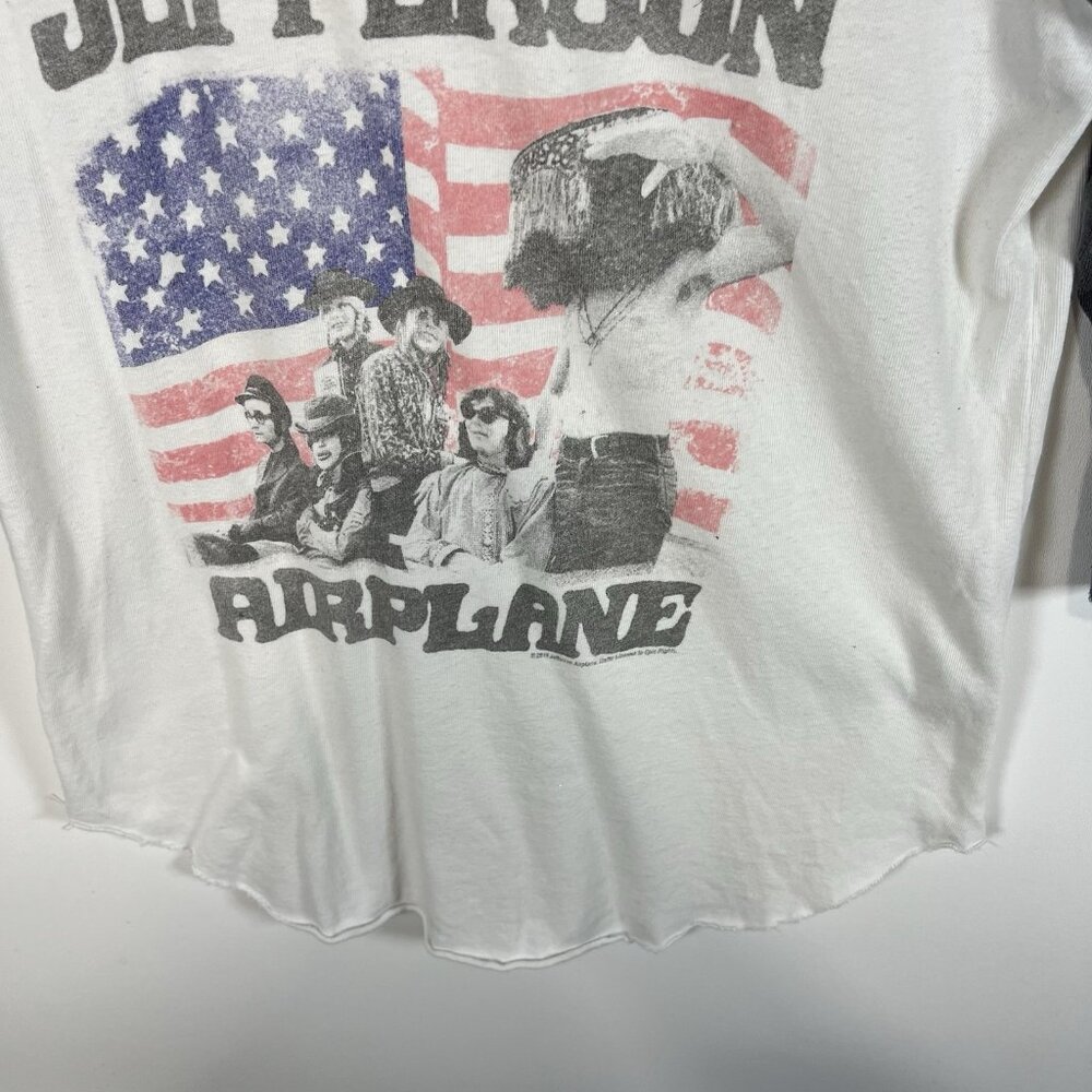 Junk Food Jefferson Airplance Ringer the Retro t-shirt‎ Soft Fine Jersey Small - Picture 2 of 9